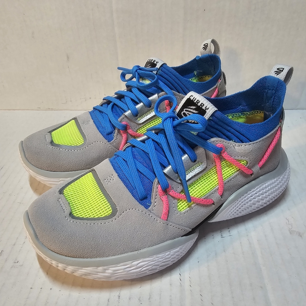 Under Armour Curry Flow Cozy Electric Blue Basketball Shoes 3023815-107 US sz 8